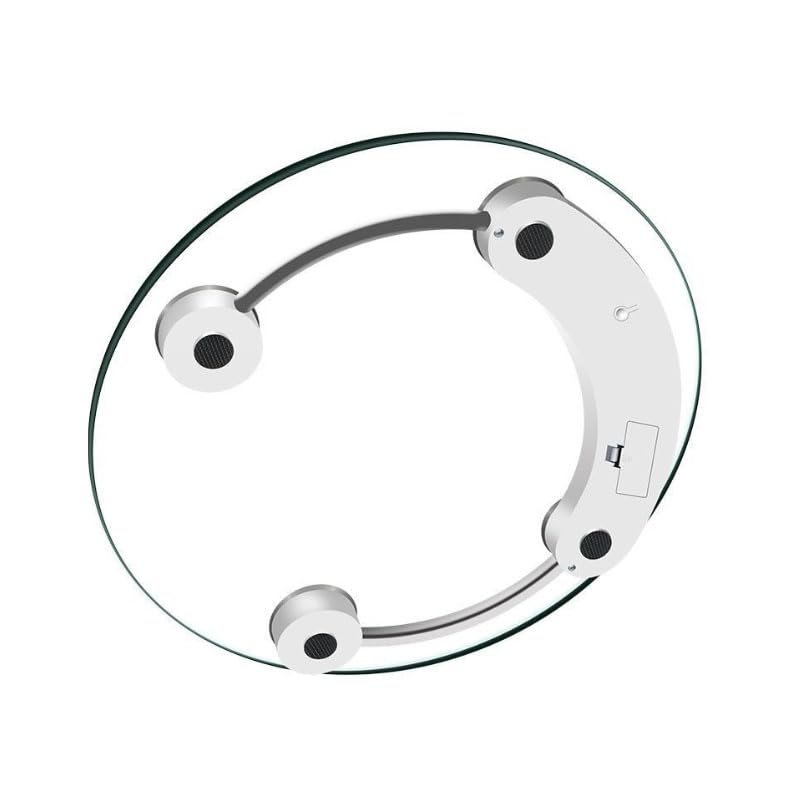 LCD Electronic Weighing Scale 180kg Glass Digital Body Weight Portable 33cm Diameter Home Bathroom Body Scales