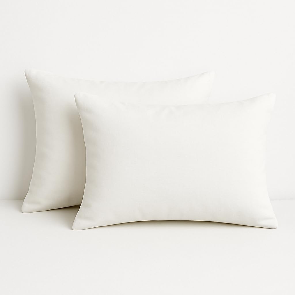 Down Alternative Bed Pillows – Soft & Supportive Hypoallergenic Sleep Pillows, Breathable Cotton Cover, Premium Comfort Feel (Queen (Set of 2))