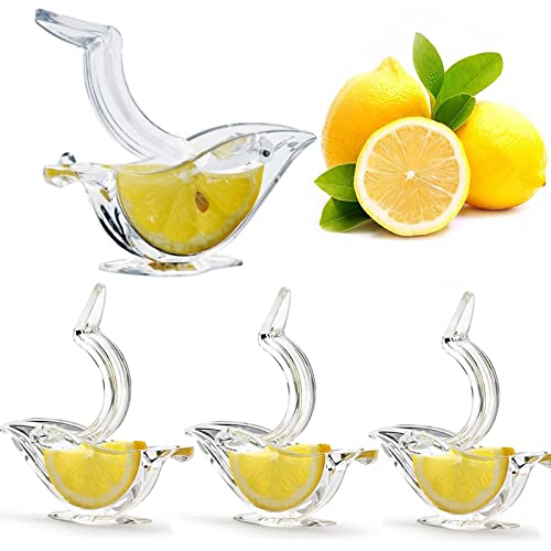Zitronenpresse Vogel, Lemon Squeezer, Lemon Squeezer Bird, Acrylic Manual Lemon Slice Squeezer, Tragbar Zitruspresse, Home Kitchen Bar Gadget, Manual Lemon Juicer (4 Stück ) Cover