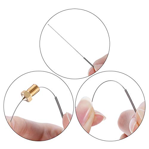 HAWKUNG 41 Stück 3D Drucker Werkzeug Kit, 10 Düse + 3 Heizung Block + 3 Throat Tube + 3 V6 Silikon Sock + 10 Reinigungsnadeln + Sonstiges Zubehör Kompatibel mit V6 3D Drucker 1.75mm Extruder Hotend - Image 3