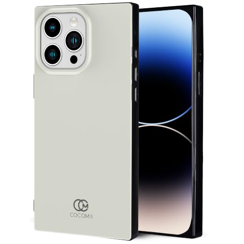 Image of COCOMII Rectangle for iPhone 14 Pro Case, Glossy Bone