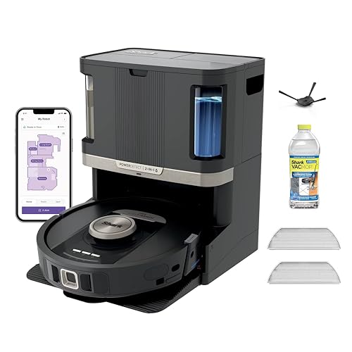Image of Shark Robot Vacuum & Mop Combo, PowerDetect NeverTouch Pro, Self-Emptying, Self-Refill with Self-Clean Pad Wash & Dry, 60-Day Capacity, 30-Day Refill Tank, UR2850ZE (Renewed)