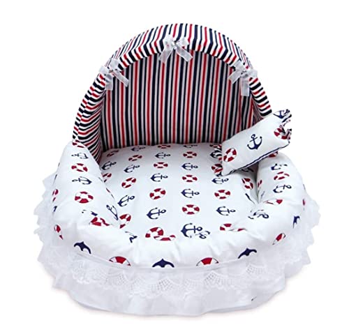 Lit pour chien pour animaux de compagnie chat nid intérieur coussin bleu