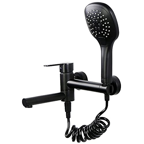 Robinet de baignoire avec douchette à main et mitigeur monocommande pour salle de bain moderne