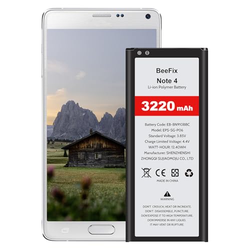 Batería para Samsung Galaxy Note 4, 3220 mAh, batería Interna de Repuesto de polímero de Litio para Galaxy Note 4(EB-BN910BBC) con NFC