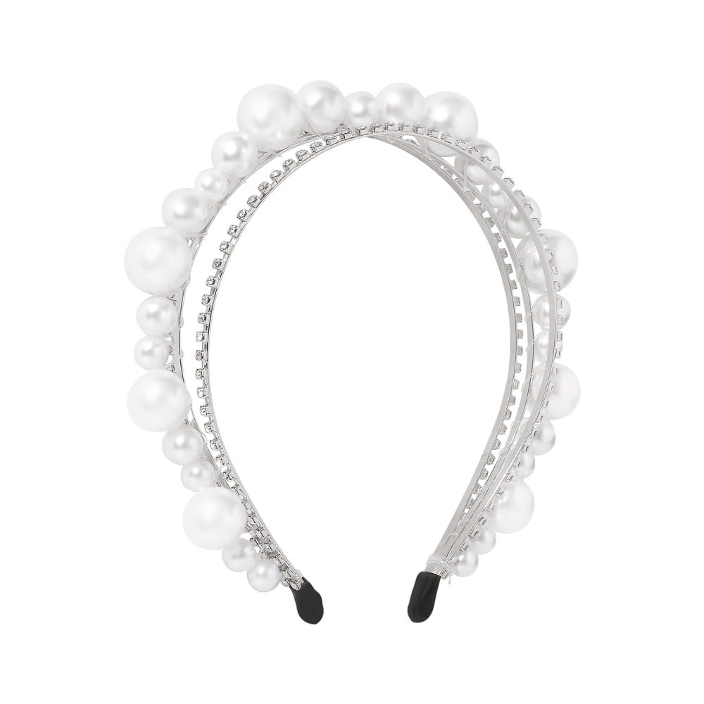 Bandeau de perles anti-glisse avec accessoires for cheveux en alliage de diamant