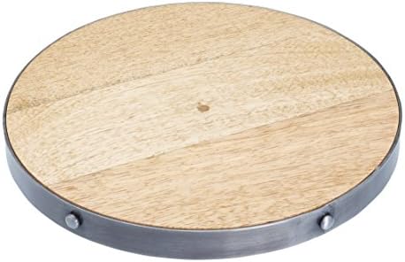 KitchenCraft Industrial Kitchen Round Wooden Trivet / Teapot Stand, 20 cm (8")