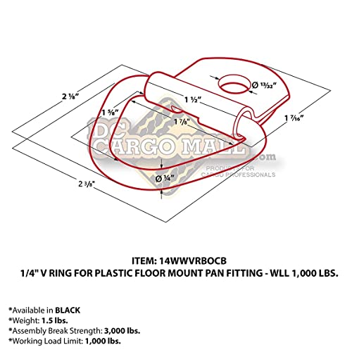 10 V-Ring Tie-Down Anchors | 2" Diameter Steel Bolt-On D-Rings For Cargo On Trucks, Pickups, Trailers | Flush Mount Tie-Down Anchor, Replacement For D-Ring Tie-Down W/Plastic Pan Fitting B016Yjy7L8 #TOP4