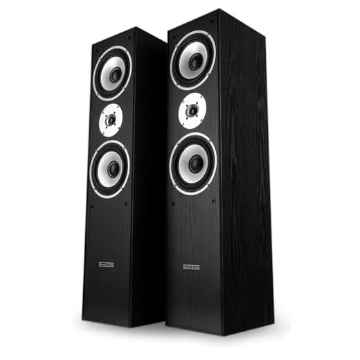 Bennett & Ross Radiant HiFi Coppia altoparlanti da pavimento nero 2x 180W RMS
