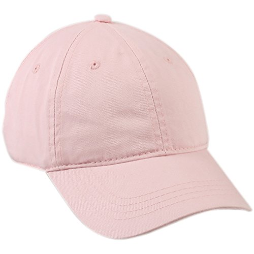 Gorra baseball de algodón ajustable rosa claro miniatura 1