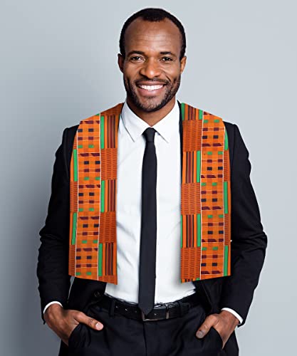 African Kente & Animal Print Scarf/Stole/Sash3