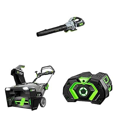 EGO POWER+ 56V Lithium-ion 650CFM Variable-Speed Turbo Cordless Leaf Blower with 21-Inch Cordless Peak Power Snow Blower