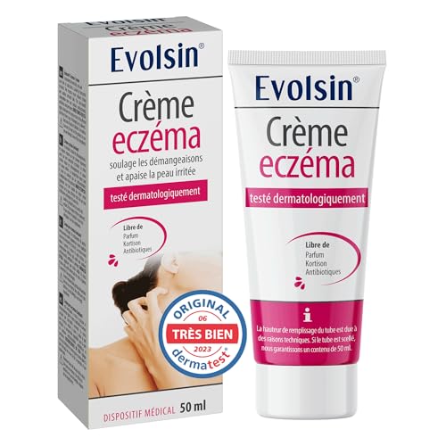 Evolsin crème pour eczéma et neurodermite – soulage les démangeaisons et les irritations cutanées – formule sans cortisone – 50 ml - testé dermatologiquement