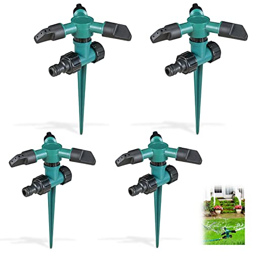 2 Stück Metall Rasensprenger 360 Grad - Kreisregner Für Kleine Bis Mittlere Gärten