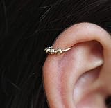 Cartilage Earring Hoop - 20G 14k Gold Filled Beaded piercing earring - piercing earring, cartilage...