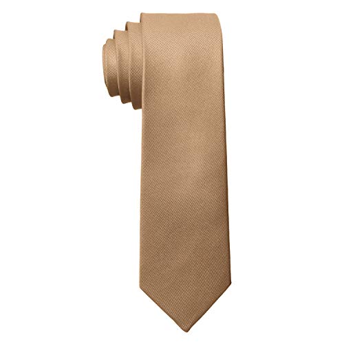 MASADA Cravate pour homme faite à la main et traitée avec soin - Cadeau parfait pour les hommes 6 cm de large - Brun sable Cover