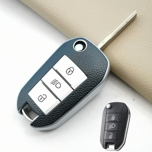 Etui clé de voiture anti-choc TPU pour Citroen C3 C4L et Peugeot 308 3008 sans perte de signal