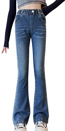 SEAUR - Girls Jeans Wide Leg Jeans Baggy Trousers Kids Denim Pants Mid Waisted Loose Straight Jeans Age 5-12 Years