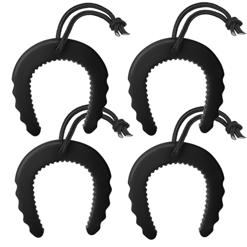 MCSDFN 4 Pcs First Responder Door Stop, Emergency Police Door Jam with Nylon Cord Attachments for Law Enforcement Emergency Medical Services Firefighter Accessories, Black