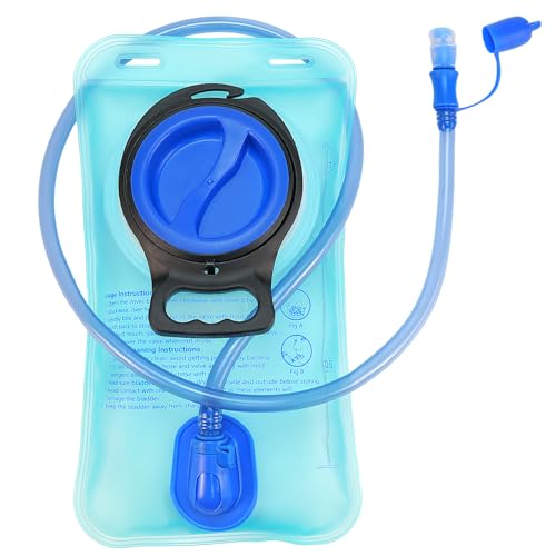 Huoberr Hydration Bladder,2L Leakproof Water Reservoir,Leak Proof Military Water Storage Bladder Bag for Cycling,Hiking,Running,Climbing,Biking,Camping (Blue, 1.5L)