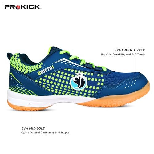 Image of Prokick Drift01 Badminton Shoes Shuttle Non Marking Shoes for Badminton Anti Skid Breathable Badminton Shoes for Men Ideal for Badminton, Squash, Volleyball, Pickleball