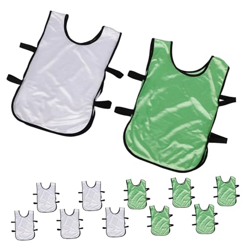 GALPADA 12-pack Soccer Pinnies Mesh Football Practice Vest for Adults Basketball Vest Moisture-wicking Breathable Junior Adult Sizes