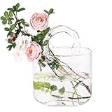Photo Gallery zhanyun vaso trasparente da borsa, vaso in vetro con manico e bolle, vaso da fiori decorativo moderno per decorare la casa, soggiorno, camera da letto, ufficio, giardino Photo Gallery zhanyun vaso trasparente da borsa, vaso in vetro con manico e bolle, vaso da fiori decorativo moderno per decorare la casa, soggiorno, camera da letto, ufficio, giardino