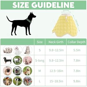 Hombys Soft Recovery Cone for Pets - Adjustable, Breathable Collar for Large, Medium, Small Dogs & Cats After Surgery, (L) Hombys Soft Recovery Cone for Pets Adjustable Breathable Collar for Large Medium Small Dogs Cats After Surgery L