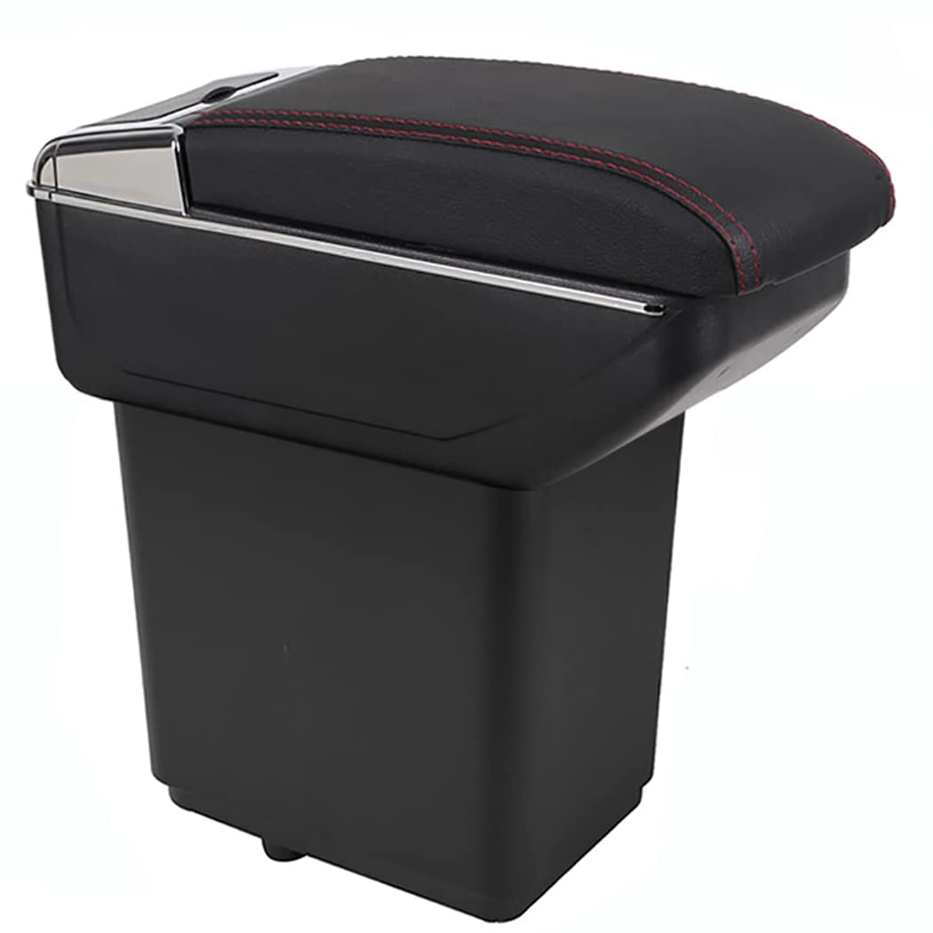Reposabrazos Central para Citroen Berlingo Apoyabrazos con Doble Almacenamiento, Fácil de Instalar, Consola Central para Coche, Accesorio Personalizado Negro