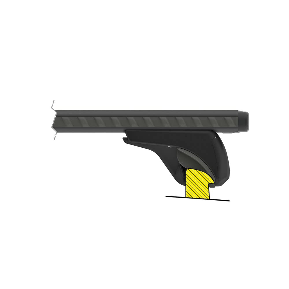 NORDRIVE N15099 Silenzio Black in-Rail, Set Completo Barre portatutto in Alluminio - S - Evos IA