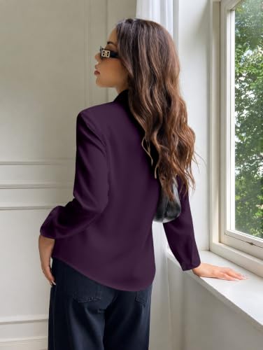 Image of JANIX Women's Solid Shirt | Full Sleeve Button Down Collared Shirt | Regular Fit Casual Formal Office Wear Western Top