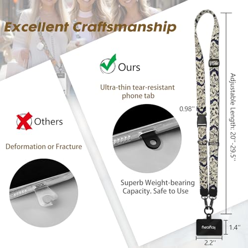 Image of Icycay Phone Lanyard Crossbody Strap Neck Adjustable Teacher Women Goth Bat | for Cell Phone Case Keys ID Badges, Anti Theft, Multifuctional, Phone Holder, Travel Hiking Essential Accessories, Gifts