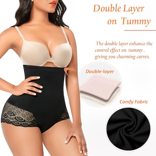 Image of Werena Tummy Control Shapewear Underwear for Women High Waisted Body Shaper Panties Shaping Briefs