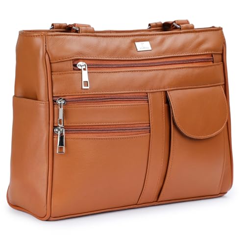 Image of K London Ladies Leather Handbag|Women's Handbag in Soft Leather - Womens Designer Shoulder Hand Bag - Medium Practical Size