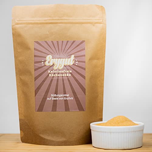 Erythrit Bronze 750g | brauner Rohrzuckerersatz aus Erythritol Gold | Kalorienfreie Tafelsüße | Foodtastic Erygut Light Cover