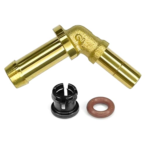 HHZL Car Hose Connector Kit for Jaguar Land Rover Accessories, Brass Thermostat Water Outlet Hose Connector Barb LR049990 for Jaguar XF XJ XK Land Rover Range Rover/Sport Discovery 4 Velar Tube Kit
