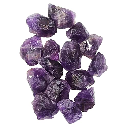 GURSAC Crystal Rough 100g Bulk Natural Amethyst Raw Stones Purple Rough Quartz Crystal Gemstone Specimen Home Decoration