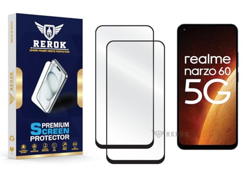 Image of Gorilla Tempered Glass Screen Protector Compatible with Realme Narzo 60 5G [Pack of 2] | Edge-to-Edge, Bubble-Free, Case Friendly, Easy Installation Kit