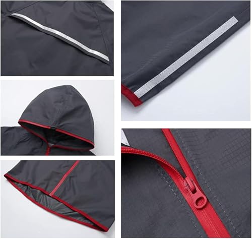 Chaqueta impermeable unisex talla Large negra miniatura 2