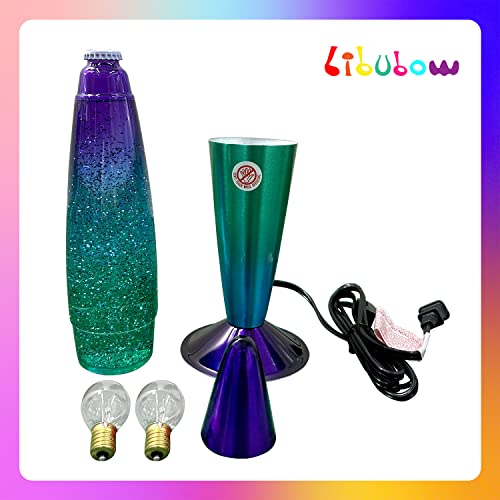 Image of 16 Inch Green Blue Purple Rainbow Glitter Lamp, 2 Bulbs, Night Light Rainbow Lamp, Relaxing Mood Lighting Night Light for Adults, Kids, Teens, Home Room Office Decor, Present