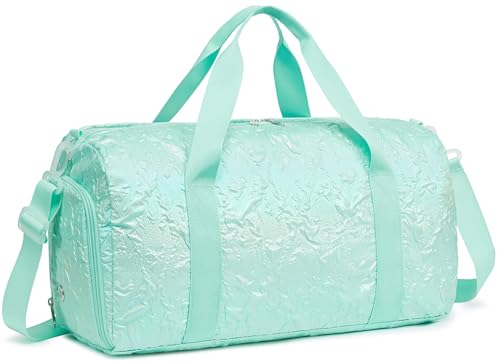 BLUBOON Girls Duffle Bag with Shoes & Wet Separation