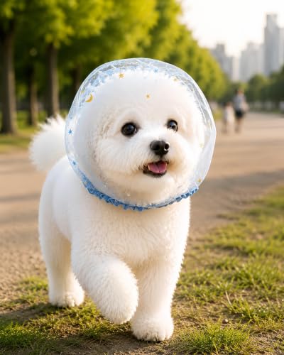 Tepona 拾い食い防止ネット 犬 マズル 口輪 誤飲防止 メッシュ ヘッド 噛みつき防止 中型/小型犬/猫用防虫カバー お散歩グッズ 通気性 軽量 ペット用品 (ブルー)