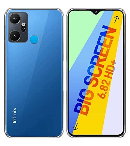 Image of COVERBLACK Rubber Silicone Back Cover for Infinix Smart 6 Plus - Transparent