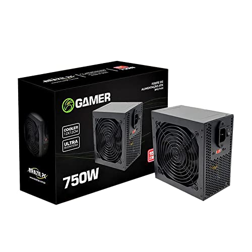 FONTE DE ALIMENTAÇÃO BRAZILPC 750W REAL ATX 24 PINOS - BPC/7400-B 1 41haTaoKIOL
