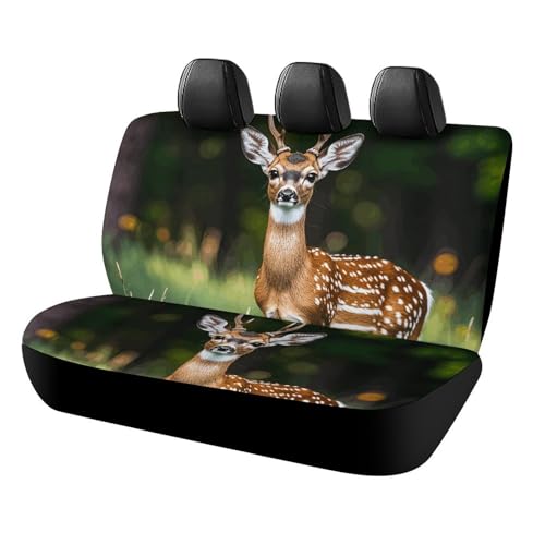 Housses de siège de voiture universelles Whitetail antidérapantes pour banquette arrière