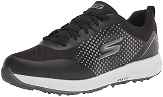 Skechers mens Elite 5 Arch Fit Waterproof Golf Shoe Sneaker, Black/White Dot, 12 US