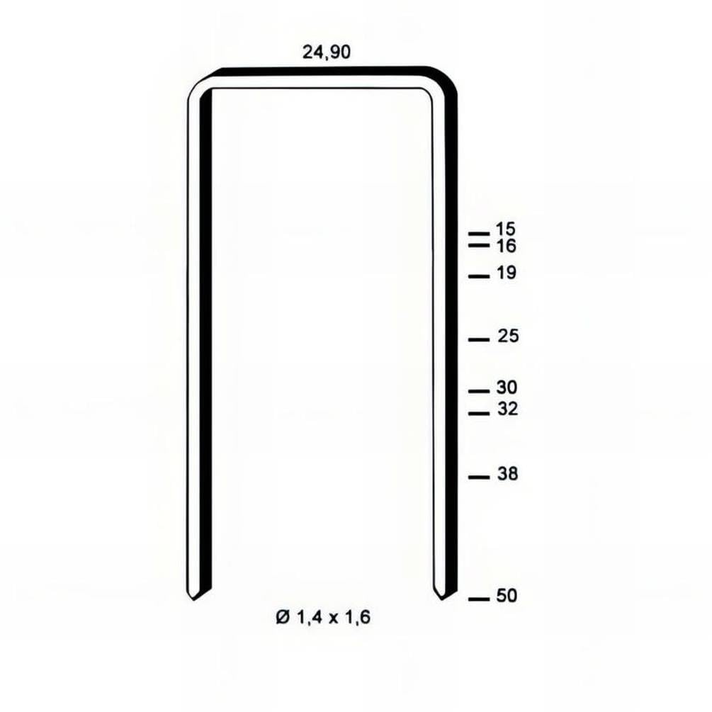 10 000 Agrafes Claires Wc-30-24.9x30x1.4x1.6 mm - D-Work