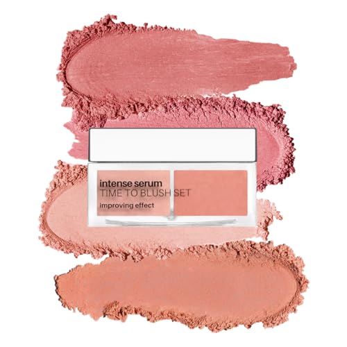 NEO MAKE UP Time To Blush 02 – Colorete en Polvo Suelto Melocotón - 4 Tonos Modulables - Acabado Sedoso - con Niacinamida, Vitamina E y Extracto Floral