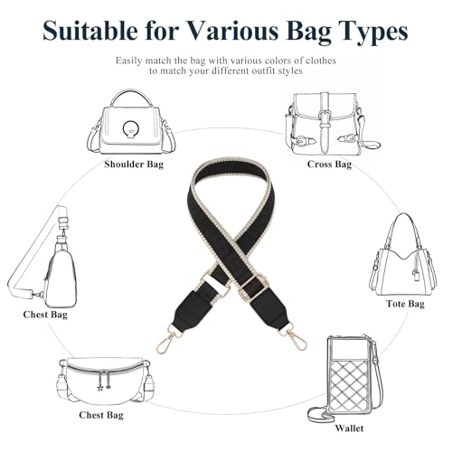 Image of Long Keeper Purse Strap Wide 3.8cm Shoulder Strap Crossbody Bag Strap Replacement Adjustable Guitar Straps for Women Handbags
