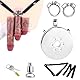 Lmgoc Negativer Peniskäfig Bondage Keuschheitskäfig Set Edelstahl Flacher Peniskäfig mit Realistischer Silikon Dildo SM Chastity Cage Mann Bondage Extrem (L Dildokopf, 50mm Bogenring)